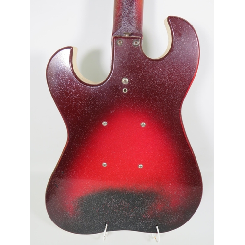 2007 - Vintage Silvertone Sunburst 1457 in Red Sparkle Finish and cream textured edge to body. Some Minor e... 