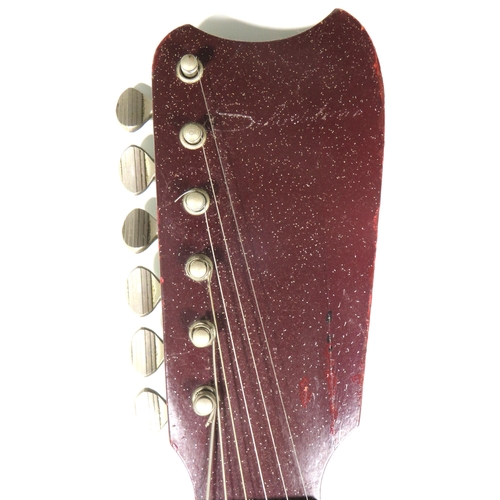 2007 - Vintage Silvertone Sunburst 1457 in Red Sparkle Finish and cream textured edge to body. Some Minor e... 