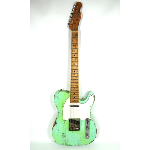 2001 - Copy of a 1960's era Fender Telecaster in aged Surf Green, with lots of superficial  wear, some wear... 