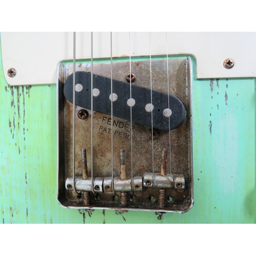 2001 - Copy of a 1960's era Fender Telecaster in aged Surf Green, with lots of superficial  wear, some wear... 