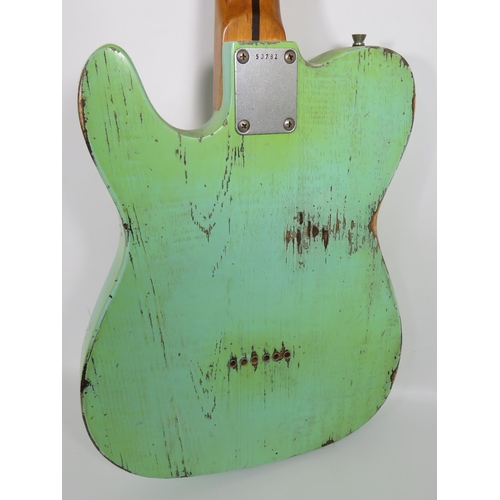 2001 - Copy of a 1960's era Fender Telecaster in aged Surf Green, with lots of superficial  wear, some wear... 