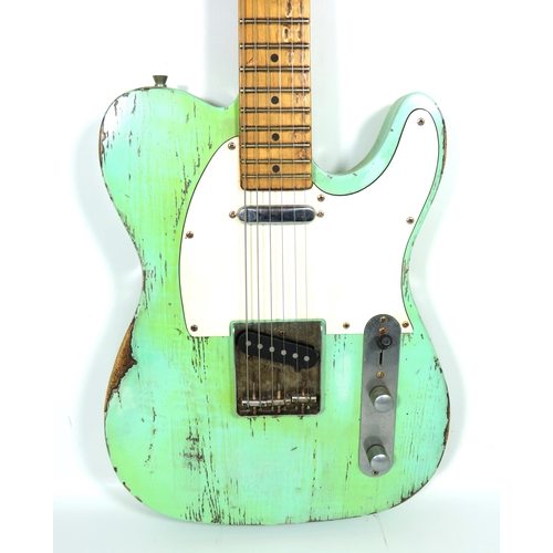 2001 - Copy of a 1960's era Fender Telecaster in aged Surf Green, with lots of superficial  wear, some wear... 