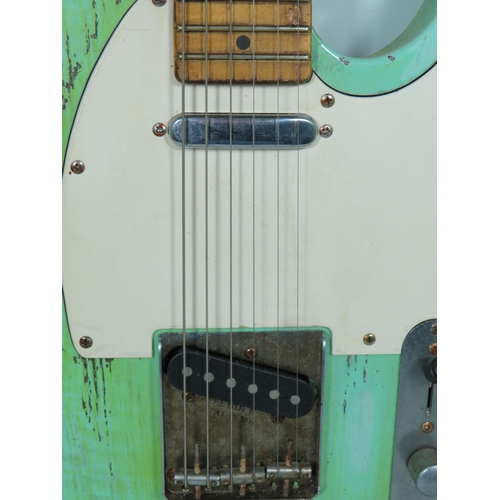 2001 - Copy of a 1960's era Fender Telecaster in aged Surf Green, with lots of superficial  wear, some wear... 