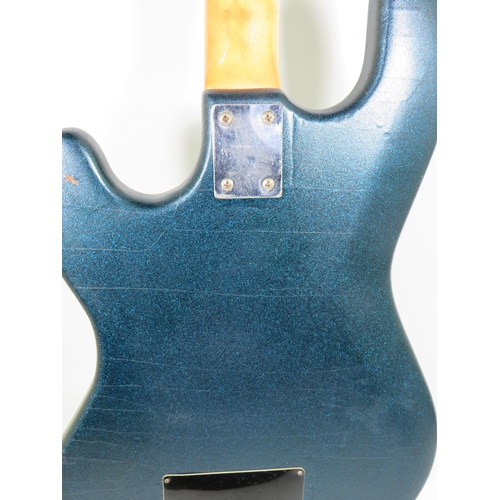 2003 - Vintage Hofna 176 Galixie six string electric Guitar. Finished in deep metalic Blue with inlaid MOP ... 