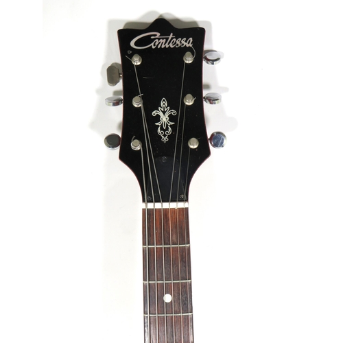 2005 - Vintage Contessa EKO  Electric Accoustic Six String Guitar. Finished in Grained cherry style wood wi... 