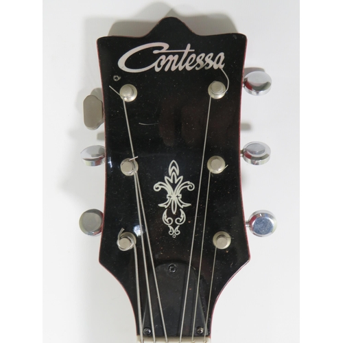 2005 - Vintage Contessa EKO  Electric Accoustic Six String Guitar. Finished in Grained cherry style wood wi... 