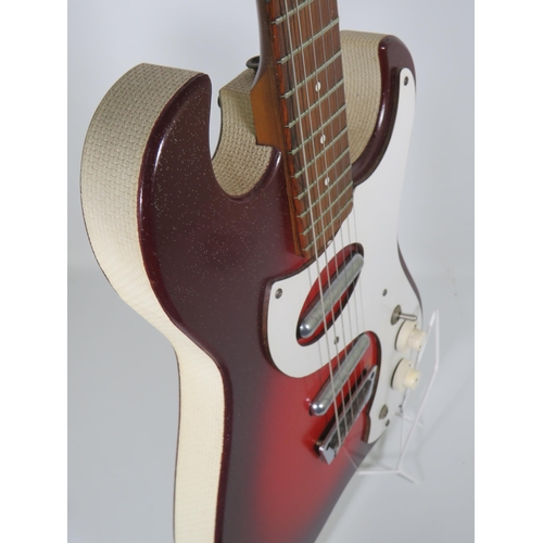 2007 - Vintage Silvertone Sunburst 1457 in Red Sparkle Finish and cream textured edge to body. Some Minor e... 