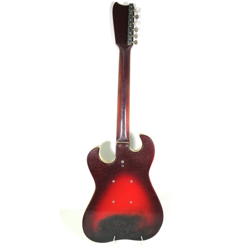 2007 - Vintage Silvertone Sunburst 1457 in Red Sparkle Finish and cream textured edge to body. Some Minor e... 