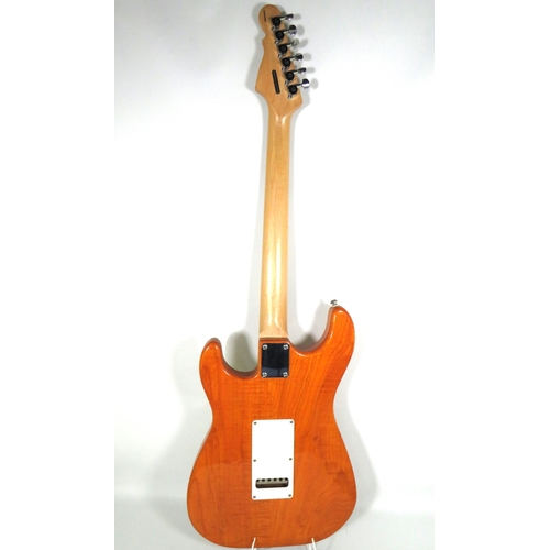 2010 - G&L Tribute S-500 Vintage electric Guitar finished in Gloss Amber and woodgrain body. Little evidenc... 