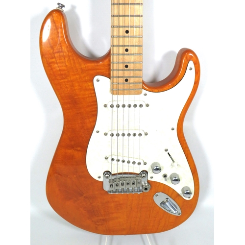 2010 - G&L Tribute S-500 Vintage electric Guitar finished in Gloss Amber and woodgrain body. Little evidenc... 