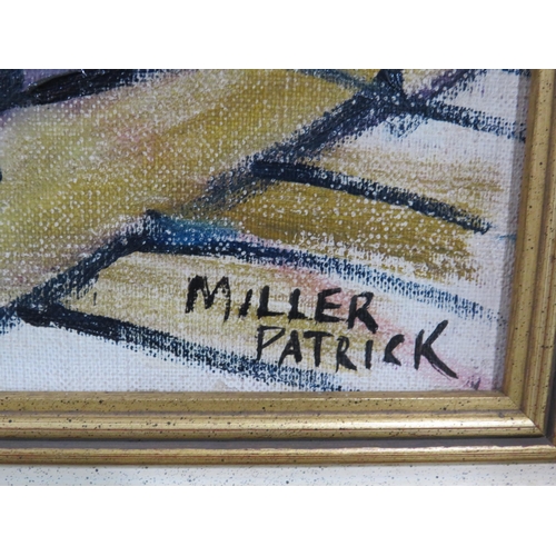 391 - Oil on Canvas of a Harbour scene signed Miller Patrick, Frame size 23