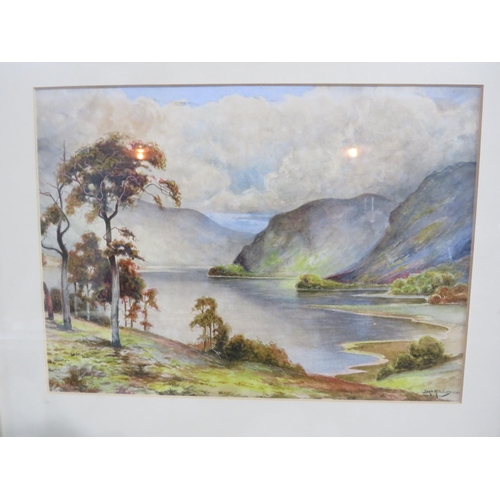 395 - Pair of Burt Attwood signed watercolour paintings of landscapes in matching frames dated 1925 & 26 ,... 