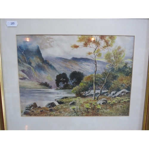 395 - Pair of Burt Attwood signed watercolour paintings of landscapes in matching frames dated 1925 & 26 ,... 