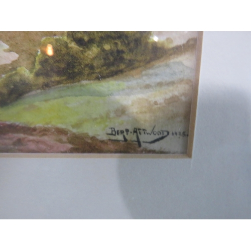 395 - Pair of Burt Attwood signed watercolour paintings of landscapes in matching frames dated 1925 & 26 ,... 