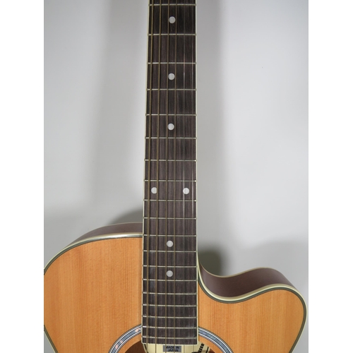 2027 - Japanese made Ibanez Type Six String Accoustic/electric Guitar with Mother of Pearl inlay to fretboa... 