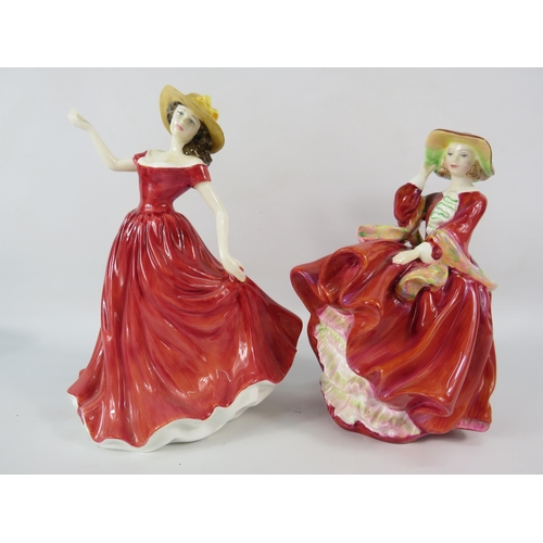 40 - Two Royal Doulton figurines Lydia HN4211 & Top of the Hill HN1834, both have boxes.