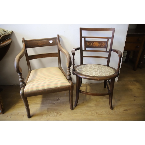 1288 - Two Edwardian Era Parlour or Dressing chairs. Both in good condition. See photos.