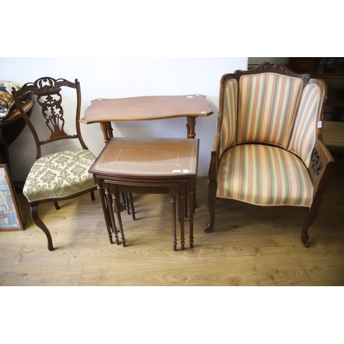 1289 - Mixed Lot to include a Reproduction nest of tables, an Edwardian era oak occasional table, a Victori... 