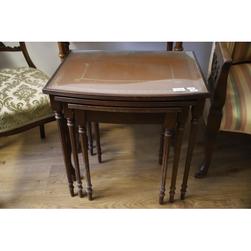 1289 - Mixed Lot to include a Reproduction nest of tables, an Edwardian era oak occasional table, a Victori... 