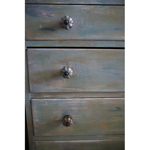 1290 - Vintage Overpainted Four Drawer Chest. H:30 x W:30 x D:18 Inches. See photos.