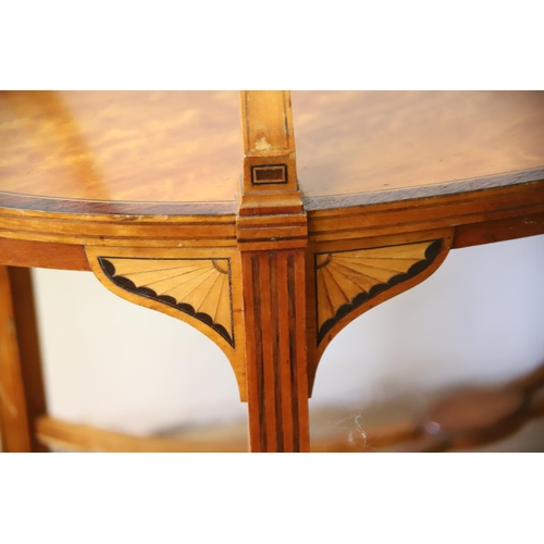 1296 - Lovely Edwardian Era Two Tier Wine Table which measures approx H:31 x W:35 x D:21 Inches. See photos... 