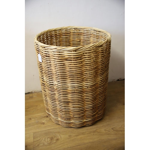 1298 - Large Wicker Log Basket. Measures approx H:24 inches. See photos.