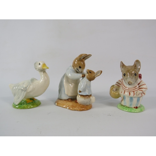 50 - Three Beswick Beatrix Potter figurines.