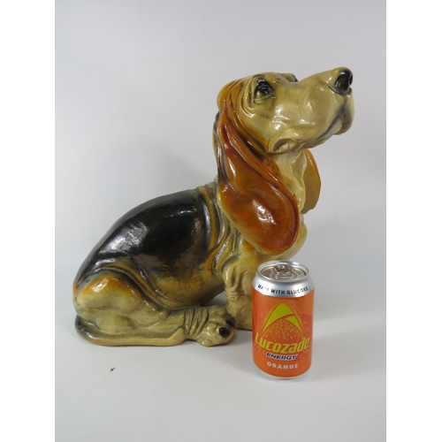 77 - Large vintage basset hound dog sculpture, 13.5