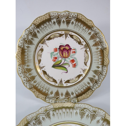 78 - Two handpainted c1840s Davenport cabinet plates.