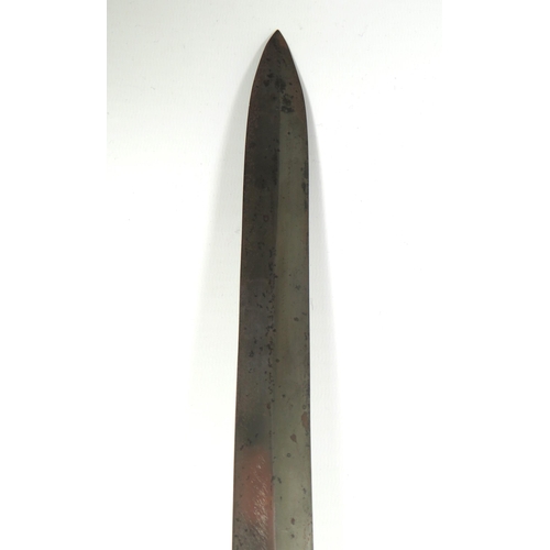 401 - British, 1879 Pattern Martini Henry Carbine Sawback Bayonet with 26 inch Blade. One side stamped wit... 