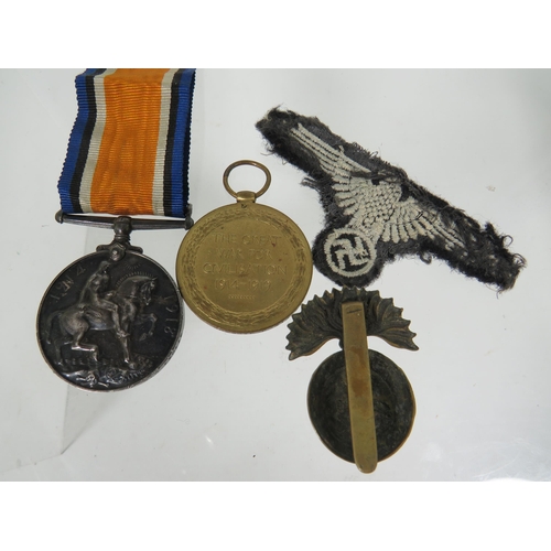 409 - WW1 14-18 Medal & Victory Medal. Both Awarded to 377047 Pte J. Jackson, Royal Scots together with a ... 