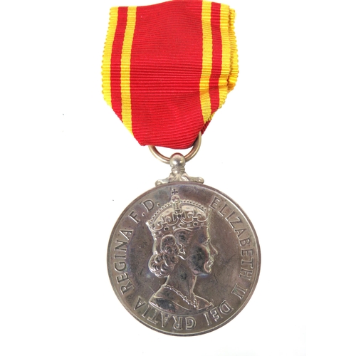 413 - Fire service medal awarded to Fireman Charles H Lea with original box and letter from Chief Fire Off... 