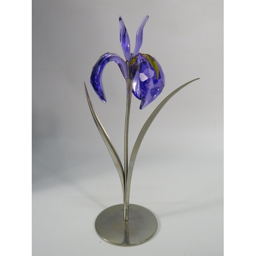 29 - Swarovski Iris flower with box, 8