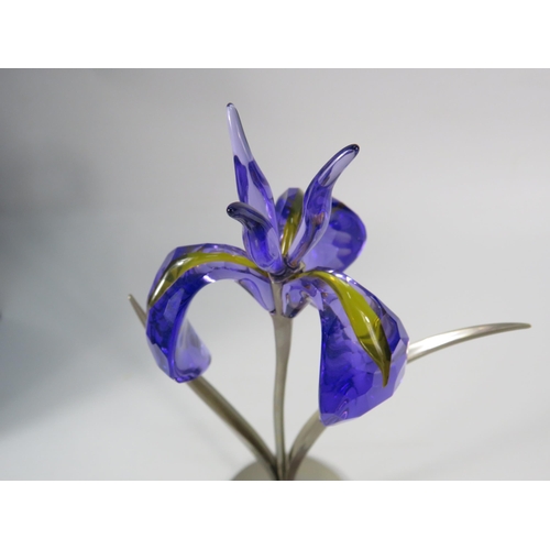 29 - Swarovski Iris flower with box, 8