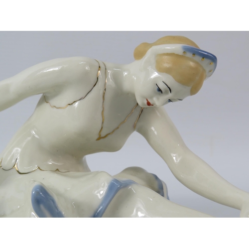 31 - Ukrainina SSR porcelain Ballerina figurine, Polone ZHK, 9