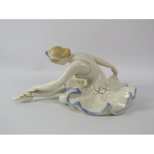 31 - Ukrainina SSR porcelain Ballerina figurine, Polone ZHK, 9