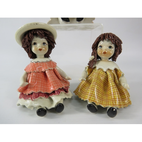 4 - Three Zampiva Italian pottery doll figurines, the tallest measures 4.5