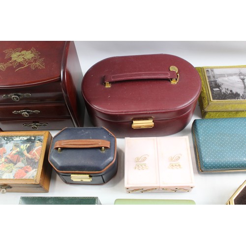 202 - Vintage Jewellery Boxes Inc Velvet, Wooden, Etc Joblot      638705