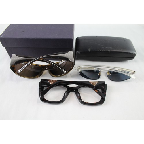 205 - Collection of Designer Sunglasses Inc Prada, Cases. Prescription Frames x 3      441317