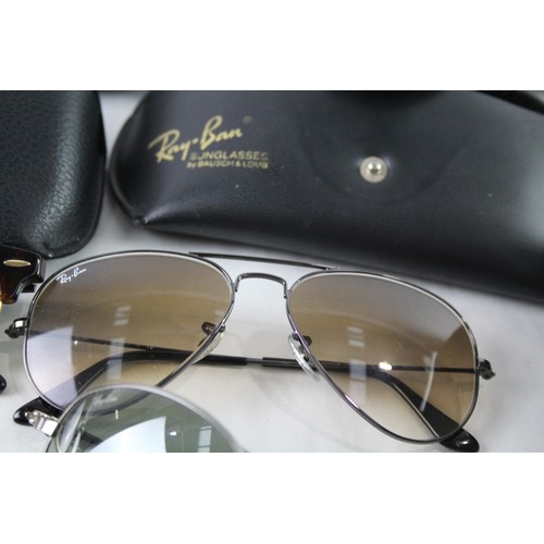 207 - Collection of Designer Rayban Sunglasses Inc Cases x 5     700748