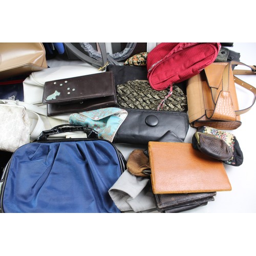 217 - Collection Of Vintage Handbags & Purses Inc Leather, Backpack, Etc Joblot      638721