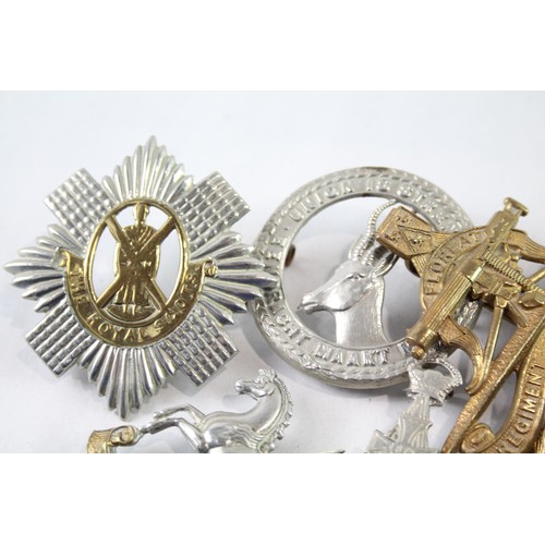 219 - Military Cap Badges Inc Westmoreland & Cumberland, Royal Scots, Etc x 10     682588