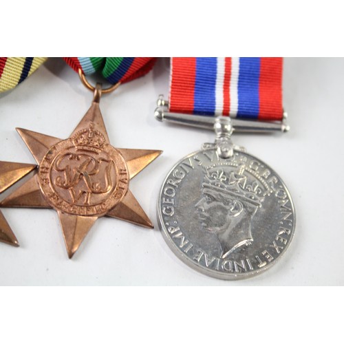 223 - Mounted WW2 Medal Group Inc Atlantic, Africa, Pacific Stars     683123