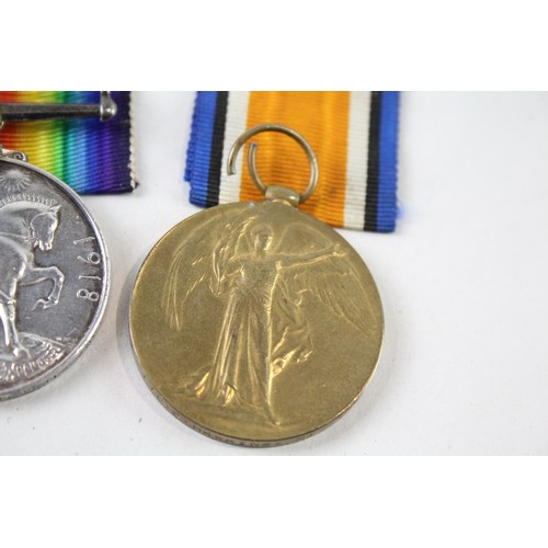 225 - WW1 Medal Pair 6307 Pte C. Hawkins Middlesex Regt x 2     683108