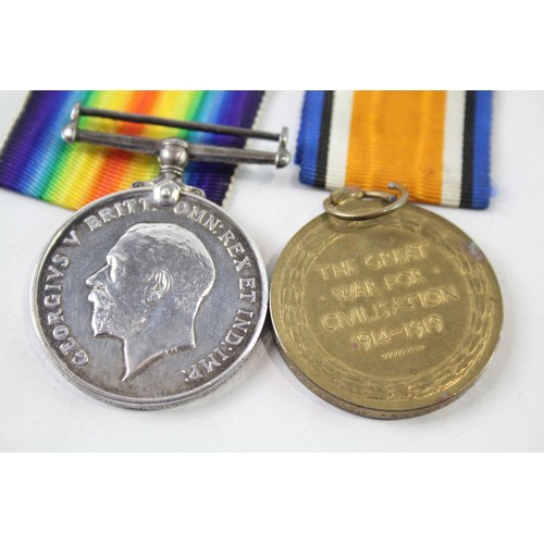 225 - WW1 Medal Pair 6307 Pte C. Hawkins Middlesex Regt x 2     683108