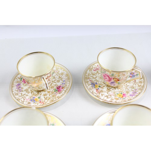 262 - Hammersley & Co Mid 20th Century Tea Cups & Saucers, English Rose Patern 2566 x6       441567