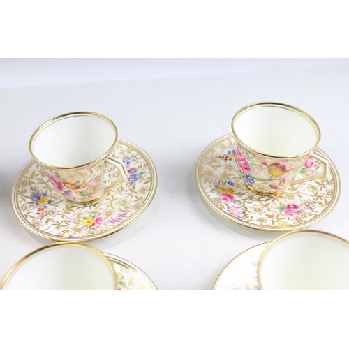 262 - Hammersley & Co Mid 20th Century Tea Cups & Saucers, English Rose Patern 2566 x6       441567