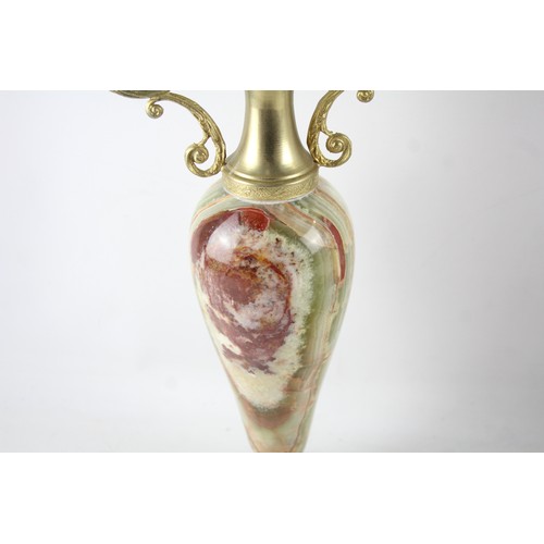 264 - Onyx/Marble Ornaments Inc Large 2 Handled Vases, Table Lighter, Ashtrays Joblot      551290