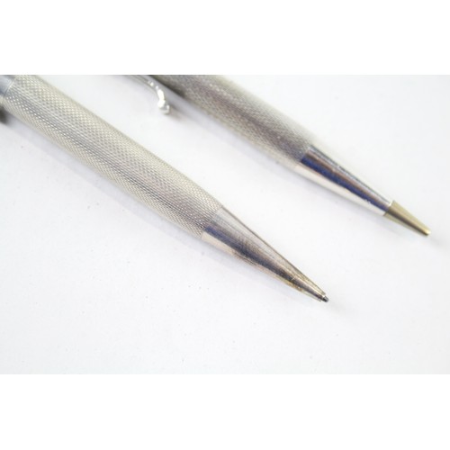 266 - 2 x Vintage .925 Sterling Silver Propelling Pencils WRITING (39g)       657124