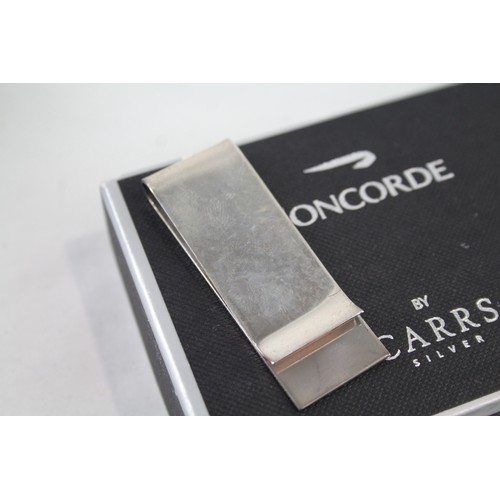 270 - CONCORDE Hallmarked .925 Sterling Silver Gents Money Clip In Original Box (22g)      657154